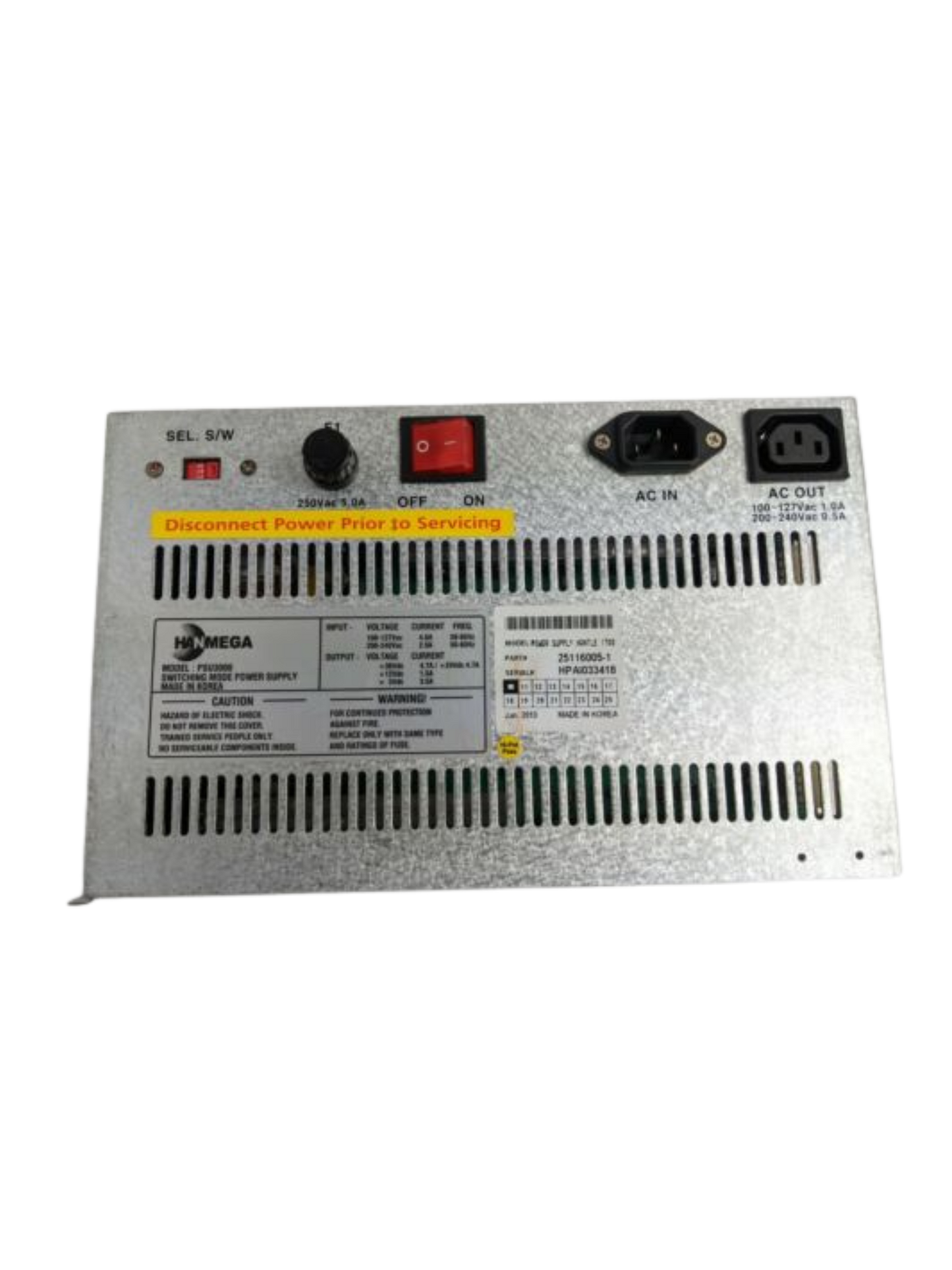 GENMEGA Power Supply, Assy, HT-PSU3000 REPAIR